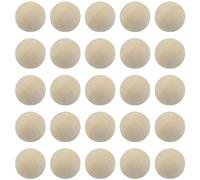 LNQ LUNIQI Pequeñas bolas de madera para manualidades, sin agujero, 25 mm, redondas, sin tratar, natural, sin agujeros, bola de madera para manualidades, pintura escultora, 50 unidades