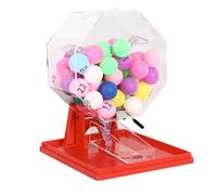 LNQKJXIIA Máquina de lotería Manual con 1-50 Bolas, Tambor de rifa for Bares, karaokes, Fiestas Familiares y al Aire Libre.(Red 3)