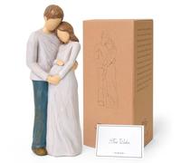 Lnrkai Regalos para mujeres embarazadas, regalos para madres embarazadas, regalos para esposa embarazada, regalo de revelación de género, esculpido pintado a mano de nuevos padres