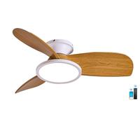 lnrosy Ceiling Fan with Light Moderno 3 Aspas de Ventilador Luz Led Regulable 6 Velocidades Silencioso Motor Dc Reversible Interior y Exterior Apto Para Dormitorio y Patio