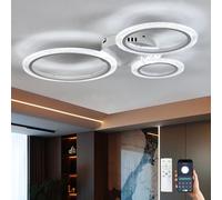 lnrosy Lampara Techo with Regulable and Memoria de Luz,Plafones de Techo Modernos with Mando a Distancia and temporizador, Ceiling Lamp with Silencioso, Para HabitacióN Infanti,Dormitorio