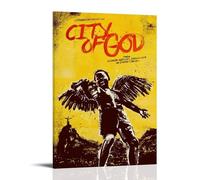 LNSXYSCQ Póster decorativo de la ciudad de Dios con diseño de películas y series de televisión clásicas y maravillosas, 40 x 60 cm, estilo marco