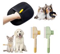 LNSYSNS 2 Piezas Manopla Quita Pelos Mascota Colocación 2 Piezas Guantes Quitapelos Gatos, Removedor Pelo Mascotas Ideal para Acicalar, Bañar y Masajear Perros y Gatos