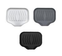 LNSYSNS 3 Piezas Jabonera Baño, Silicona Rejilla para Pastilla de Jabon, Antideslizante Jabonera Ducha, con Desagüe, para Baño, Cocina, Encimera y Ducha