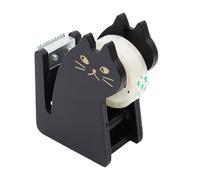 LNSYSNS Dispensador-Cinta Adhesiva, Lindo Gato Dispensador de Cinta, Negro Dispensador de Cinta Multifunción, con Rollo de Cinta Adhesiva, Ideal para el Hogar, la Oficina y la Escuela