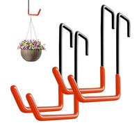 LNSYSNS Ganchos para Colgar Bicicletas, 4 Piezas Soporte para Bicicleta, Colgador Bicicle Forma S, con Revestimiento Inmersión, para Colgar Bicicletas, Macetas, Herramientas Jardinería y Escaleras