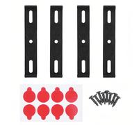 LNSYSNS Soporte Matricula Coche, 4 Piezas Soporte de Matrícula Invisible sin Marco, 3D Invisible 12 x 2 cm, Portamatriculas Coche Negro, para Matrículas de 110 mm