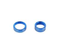 Lnterior Del Coche Anillo Adhesivo Decorativo Aleación Aluminio Para El Interruptor Audio Los Faros Delanteros Del Para Ford Para Mustang 2024 2025(Azul)