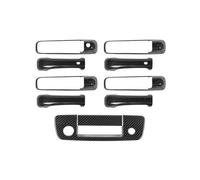 Lnterior Del Coche Para Dodge Para Ram 1500 2009-2018 Manij Puerta Trasera Coche Cubierta Decorativa Accesorios(Fibra de carbon)