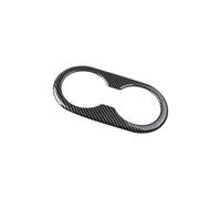 Lnterior Del Coche Para Tesla Para Model 3 2021-2025 Cubierta Taza Agua Trasera Coche Molduras Adhesivas Accesorios(Negro carbón)