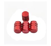 Lnterior del Coche Tapas De Válvula Neumático Coche Carcasa Vástago Aleación Aluminio Para Toyota Para CHR 2016-2023 Molduras Interiores(Common Red)