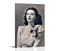 LNXEJAKT Hedy Lamarr Signature. Póster Pintura Decorativa Lienzo Arte de Pared Salón Póster Dormitorio Pintura, Arte de Pared Impresión de Imagen Moderna Decoración de Habitación Familiar 40 x 60 cm