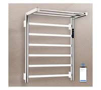 LNXGJJ Radiador Toallero Eléctrico Baño WiFi Inteligente Radiador Calienta Toallas de Toallero, Control de Voz 620 x 500 mm 75 W Plegable Toallero Calentado para Baño (Cromo)