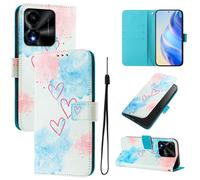 Lnxlanxx Funda Compatible para Honor X5C 4G / X5C Plus PU Piel Cuero Tapa Case Cover Flip Silicona Bumper Libro Soporte Dibujos Billetera Magnetica Antigolpes Carcasa (Amor)