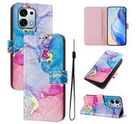 Lnxlanxx Funda Compatible para OPPO A6 Pro 5G/4G PU Piel Cuero Tapa Case Cover Flip Silicona Bumper Libro Soporte Dibujos Billetera Magnetica Antigolpes Carcasa (mármol)