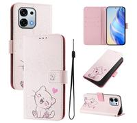 Lnxlanxx Funda Compatible para OPPO A6 Pro 5G/4G PU Piel Cuero Tapa Case Cover Flip Silicona Bumper Libro Soporte Dibujos Billetera Magnetica Antigolpes Carcasa (Gato)
