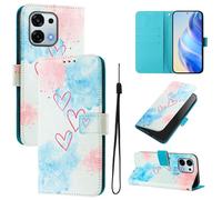 Lnxlanxx Funda Compatible para OPPO A6 Pro 5G/4G PU Piel Cuero Tapa Case Cover Flip Silicona Bumper Libro Soporte Dibujos Billetera Magnetica Antigolpes Carcasa (Amor)