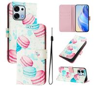 Lnxlanxx Funda Compatible para OPPO A6 Pro 5G/4G PU Piel Cuero Tapa Case Cover Flip Silicona Bumper Libro Soporte Dibujos Billetera Magnetica Antigolpes Carcasa (Pastel)