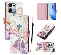 Lnxlanxx Funda Compatible para OPPO A6 Pro 5G/4G PU Piel Cuero Tapa Case Cover Flip Silicona Bumper Libro Soporte Dibujos Billetera Magnetica Antigolpes Carcasa (árbol)