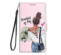 Lnxlanxx Funda Compatible para Oukitel C61 / C61 Pro PU Piel Cuero Flip Silicona Bumper Libro Tapa Case Cover Dibujos Billetera Magnetica Antigolpes Carcasa (Niña)