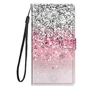 Lnxlanxx Funda Compatible para Oukitel C61 / C61 Pro PU Piel Cuero Flip Silicona Bumper Libro Tapa Case Cover Dibujos Billetera Magnetica Antigolpes Carcasa (Rosa)