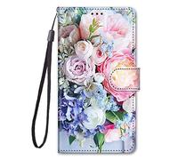 Lnxlanxx Funda Compatible para ZTE Blade A56 PU Piel Cuero Flip Silicona Bumper Libro Tapa Case Cover Animales Dibujos Billetera Magnetica Antigolpes Carcasa (Flores)