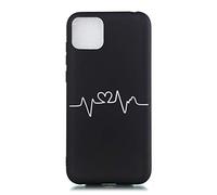 Lnxlanxx Funda Compatible para ZTE Blade V60 Vita Silicona Bumper Tapa Negro Caso Motivo Moda Ultra Delgado Case Cover Carcasa (Latido cardíaco)