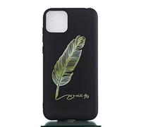 Lnxlanxx Funda Compatible para ZTE Blade V60 Vita Silicona Bumper Tapa Negro Caso Motivo Moda Ultra Delgado Case Cover Carcasa (Hoja)