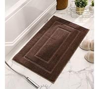 LNXSESN Alfombrilla Baño Color Chocolate Alfombra de Baño Microfibra Alfombras Baño Agua súper Absorbente Alfombra Baño Gruesa Alfombra Baño Antideslizante Suave Felpudo 40x60cm