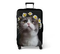 LNXSESN Funda Maleta Cabina Animal Gato Amarillo Funda Maleta Mediana Elástico Fundas Maletas de Viaje Lavable Protector de Equipaje con Cremallera Fundas para Maletas para 22-25 Pulgadas