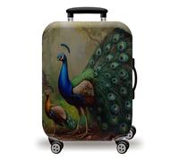 LNXSESN Funda Maleta Cabina Animal Verde Marrón Funda Maleta Mediana Elástico Fundas Maletas de Viaje Lavable Protector de Equipaje con Cremallera Fundas para Maletas para 26-28 Pulgadas