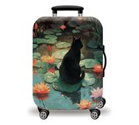 LNXSESN Funda Maleta Cabina Animales De Loto Naranja Funda para Maletas de Viaje Elástico Fundas Maletas de Viaje Lavable Protector de Equipaje con Cremallera Fundas para Maleta para 22-25 Pulgadas