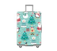 LNXSESN Funda Maleta Cabina Animales De Santa Claus Funda para Maletas Mediana Elástico Fundas Maletas De Viaje Lavable Protector De Equipaje con Cremallera Cubierta De Equipaje para 22-25 Pulgadas