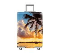 LNXSESN Funda Maleta Cabina Árbol Amarillo Azul Funda para Maletas Elástico Fundas Maletas De Viaje Lavable Protector De Equipaje con Cremallera Cubierta De Equipaje para 19-21 Pulgadas