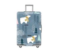 LNXSESN Funda Maleta Cabina Árbol Azul Blanca Funda para Maletas Grande Elástico Fundas Maletas De Viaje Lavable Protector De Equipaje con Cremallera Cubierta De Equipaje para 29-32 Pulgadas