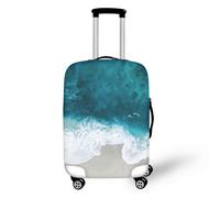 LNXSESN Funda Maleta Cabina Azul Blanca Funda para Maletas Elástico Fundas Maletas de Viaje Lavable Protector de Equipaje con Cremallera Fundas para Maleta para 26-28 Pulgadas