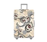 LNXSESN Funda Maleta Cabina Beige Negro Rojo Funda para Maletas Mediana Elástico Fundas Maletas De Viaje Lavable Protector De Equipaje con Cremallera Cubierta De Equipaje para 22-25 Pulgadas