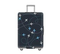 LNXSESN Funda Maleta Cabina Blanca Azul Gris Funda para Maletas Mediana Elástico Fundas Maletas De Viaje Lavable Protector De Equipaje con Cremallera Cubierta De Equipaje para 22-25 Pulgadas