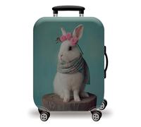 LNXSESN Funda Maleta Cabina Conejo Animal Rosa Funda para Maletas Elástico Fundas Maletas de Viaje Lavable Protector de Equipaje con Cremallera Fundas para Maleta para 19-21 Pulgadas