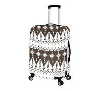 LNXSESN Funda Maleta Cabina Crema Blanca Marrón Funda para Maletas Elástico Fundas Maletas de Viaje Lavable Protector de Equipaje con Cremallera Fundas para Maleta para 29-32 Pulgadas