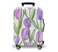 LNXSESN Funda Maleta Cabina Crema Blanca Púrpura Funda Maleta Grande Elástico Fundas Maletas de Viaje Lavable Protector de Equipaje con Cremallera Fundas para Maletas para 29-32 Pulgadas