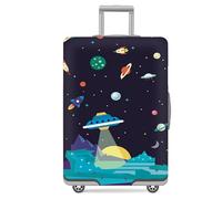 LNXSESN Funda Maleta Cabina Estrella Amarilla Azul Funda para Maletas Mediana Elástico Fundas Maletas De Viaje Lavable Protector De Equipaje con Cremallera Cubierta De Equipaje para 26-28 Pulgadas
