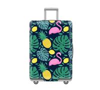LNXSESN Funda Maleta Cabina Flamingo De Hoja Tropical Funda para Maletas Elástico Fundas Maletas de Viaje Lavable Protector de Equipaje con Cremallera Fundas para Maleta para 26-28 Pulgadas