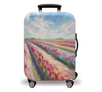 LNXSESN Funda Maleta Cabina Flor Azul del Cielo Funda para Maletas de Viaje Elástico Fundas Maletas de Viaje Lavable Protector de Equipaje con Cremallera Fundas para Maleta para 26-28 Pulgadas