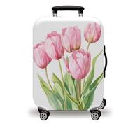 LNXSESN Funda Maleta Cabina Flor Rosa Minimalista Funda para Maletas de Viaje Elástico Fundas Maletas de Viaje Lavable Protector de Equipaje con Cremallera Fundas para Maleta para 22-25 Pulgadas