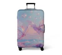 LNXSESN Funda Maleta Cabina Geometría Azul Insecto Funda Maleta Grande Elástico Fundas Maletas de Viaje Lavable Protector de Equipaje con Cremallera Fundas para Maletas para 29-32 Pulgadas