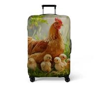 LNXSESN Funda Maleta Cabina Hoja Verde Animal Funda para Maletas Elástico Fundas Maletas de Viaje Lavable Protector de Equipaje con Cremallera Fundas para Maleta para 19-21 Pulgadas