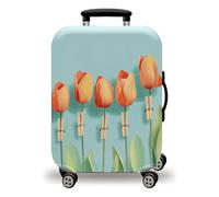 LNXSESN Funda Maleta Cabina Impresión Azul Naranja Funda para Maletas de Viaje Elástico Fundas Maletas de Viaje Lavable Protector de Equipaje con Cremallera Fundas para Maleta para 22-25 Pulgadas