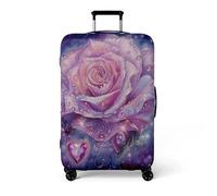 LNXSESN Funda Maleta Cabina Impresión De Diamante Rosa Funda para Maletas de Viaje Elástico Fundas Maletas de Viaje Lavable Protector de Equipaje con Cremallera Fundas para Maleta para 19-21 Pulgadas