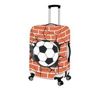 LNXSESN Funda Maleta Cabina Ladrillo Rojo Blanca Funda para Maletas Elástico Fundas Maletas de Viaje Lavable Protector de Equipaje con Cremallera Fundas para Maleta para 22-25 Pulgadas